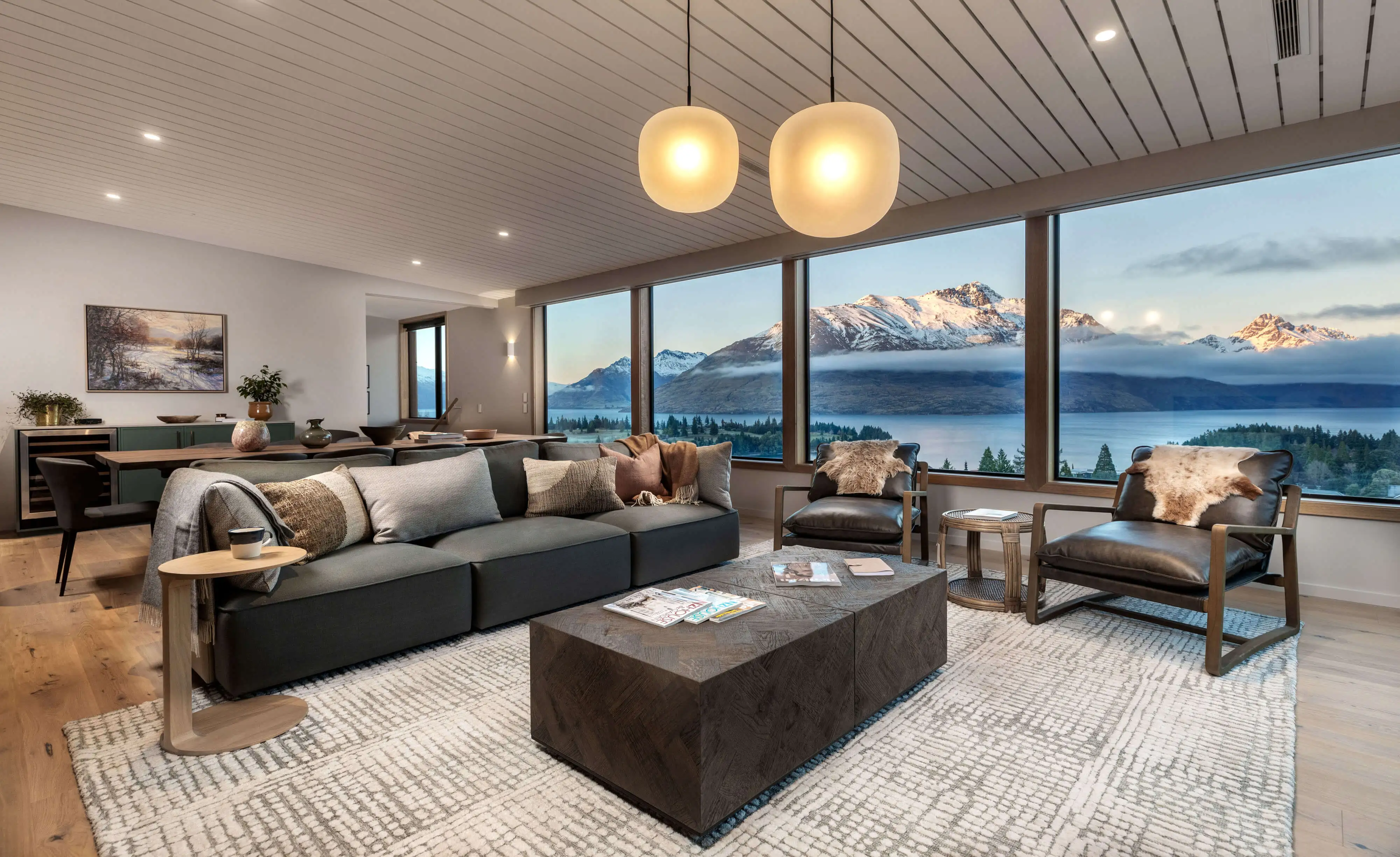 Luxury Queenstown Accommodation Matariki Residence Lounge Area