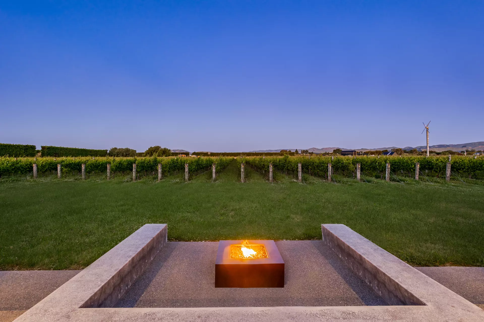 The Whitehouse Gas Fire Pit The Whitehouse Luxury Accommodation Martinborough