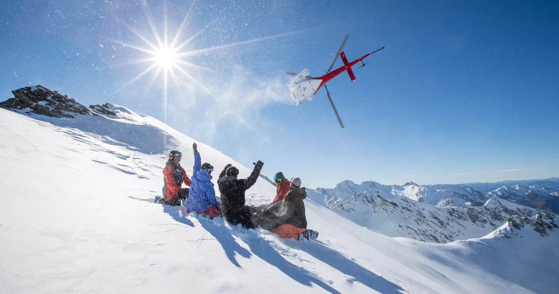 Heli-hiking in New Zealand Winter 