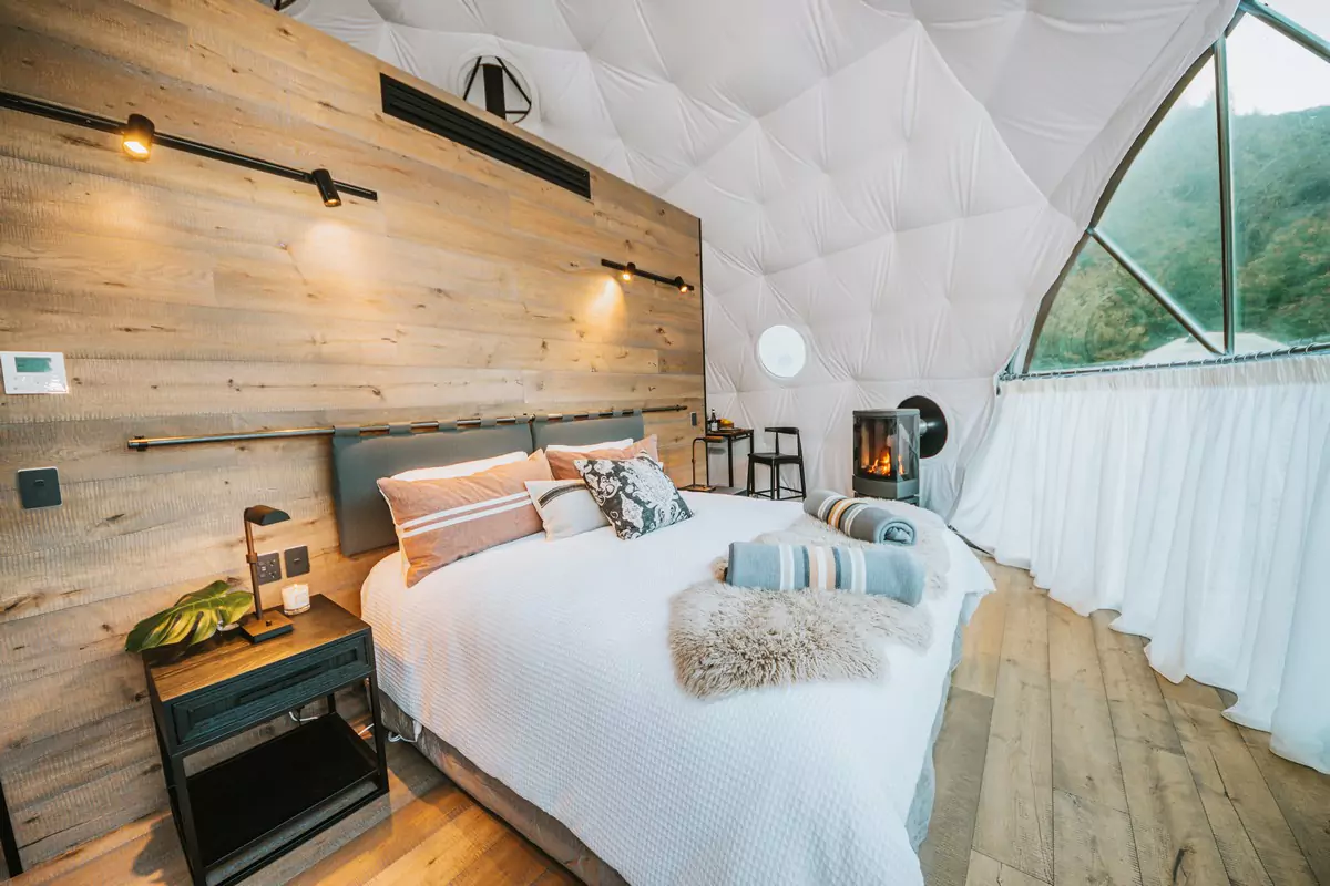 Interior cross hill domes geo dome